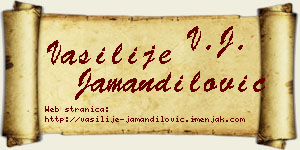 Vasilije Jamandilović vizit kartica